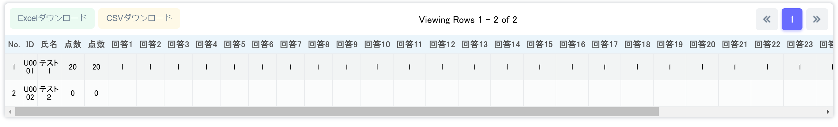 ビューの実行後